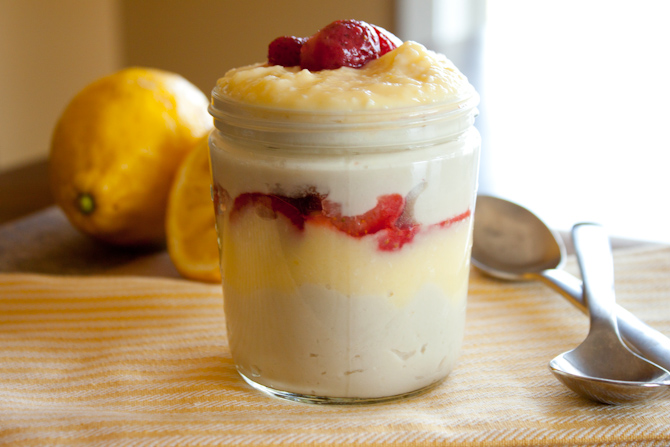 Strawberry Lemon Curd Coconut Milk Pudding | simplerootswellness.com