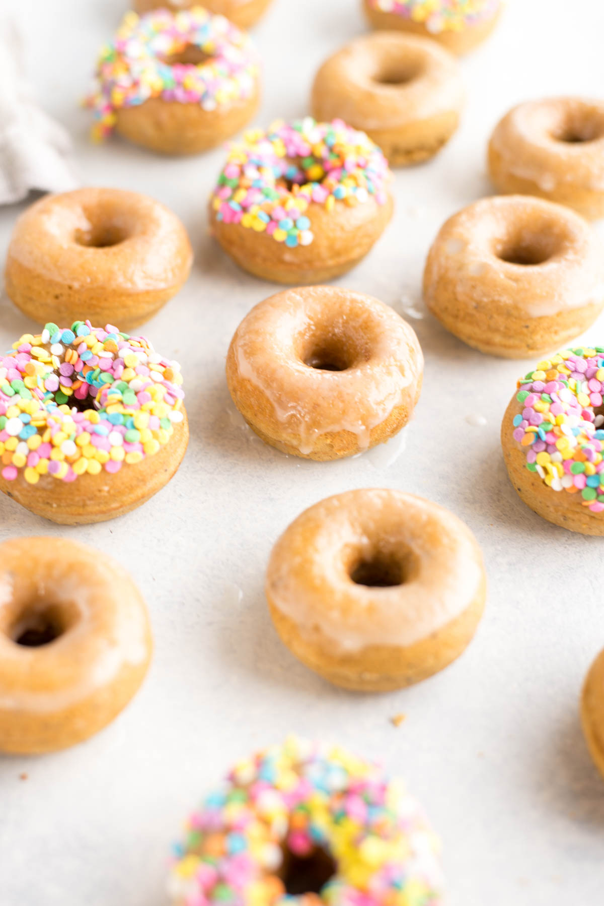These easy lemon old-fashioned gluten-free donuts are low carbohydrate, high protein and high in fiber. 