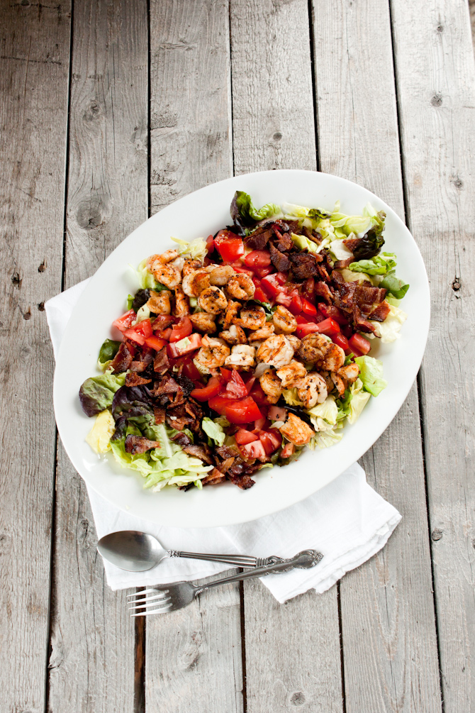 Shrimp BLT Salad | simplerootswellness.com