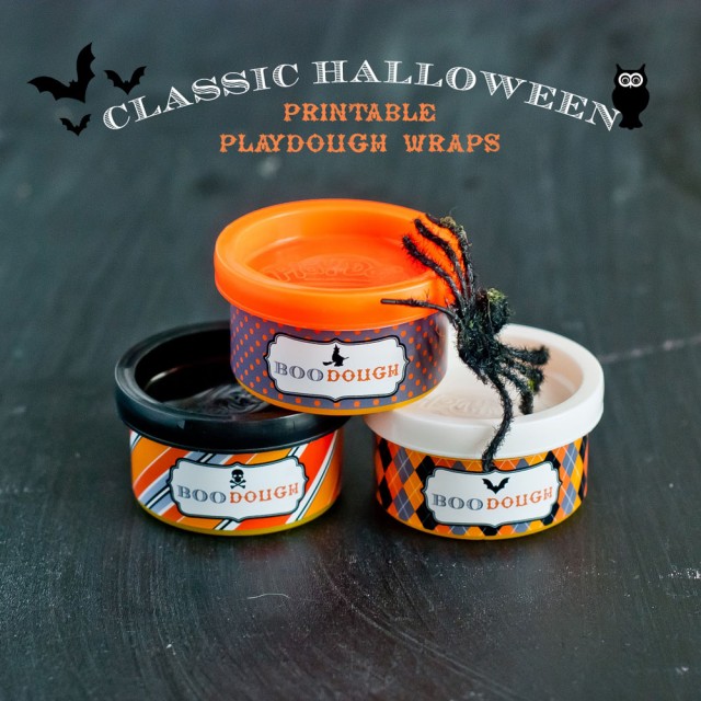 Halloween Printable Playdough Wraps