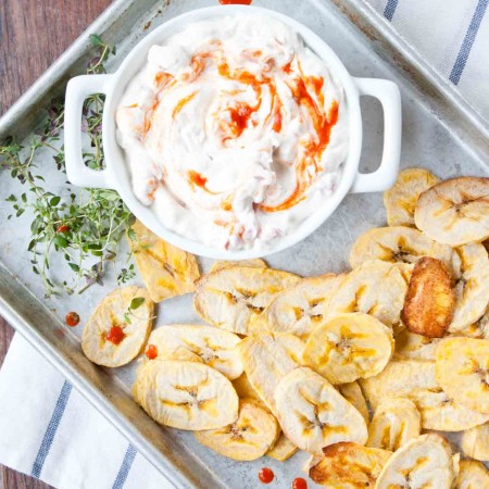 Goat Cheese Queso with Sriracha | simplerootswellness.com