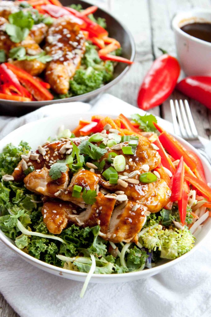Sticky Sesame Chicken Salad - Simple Roots