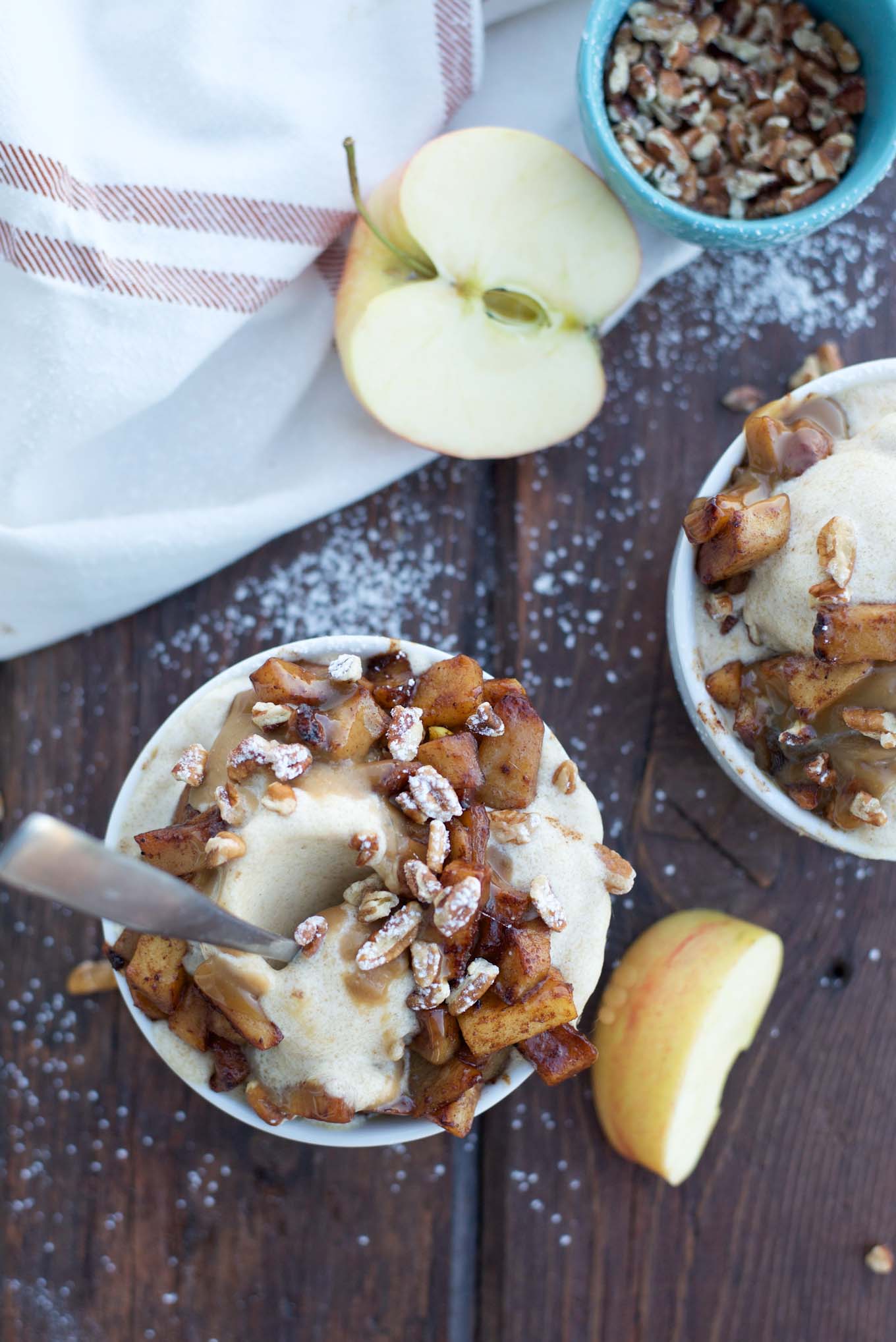 Easy 2-step Caramel Apple Cider Ice Cream bring all the flavors to fall in a delicious dessert.