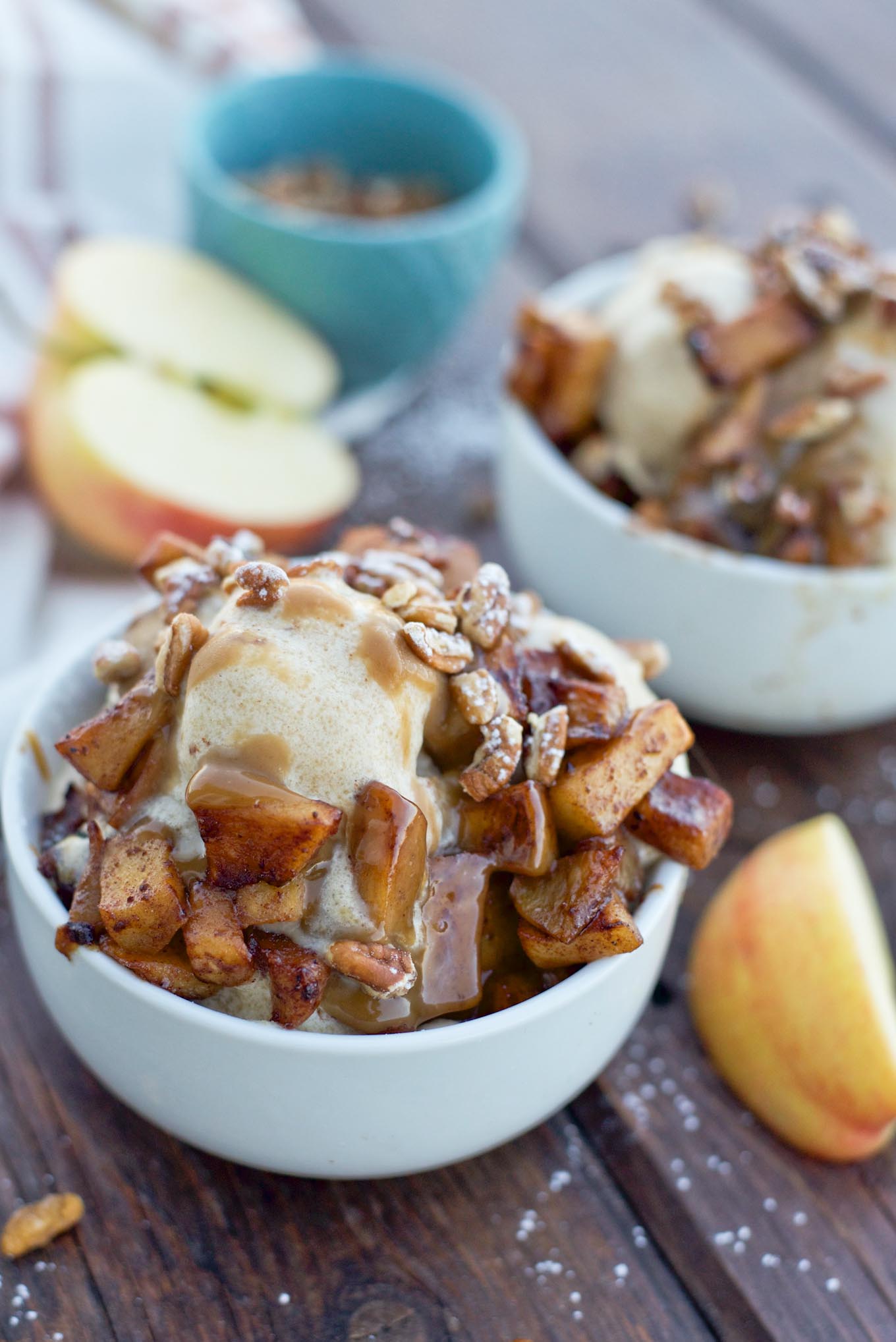 Easy 2-step Caramel Apple Cider Ice Cream bring all the flavors to fall in a delicious dessert.
