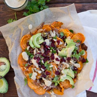 A quick and easy fall meal using leftovers, try these loaded sweet potato nachos tonight.