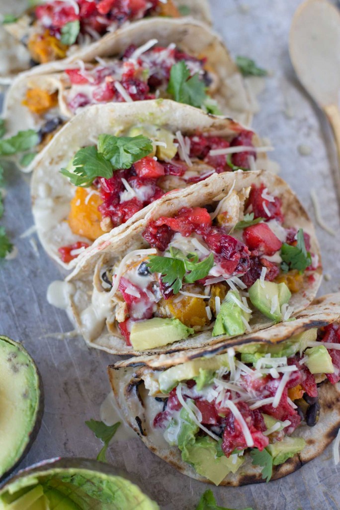 Butternut Turkey Tacos with Cranberry Sauce - Simple Roots