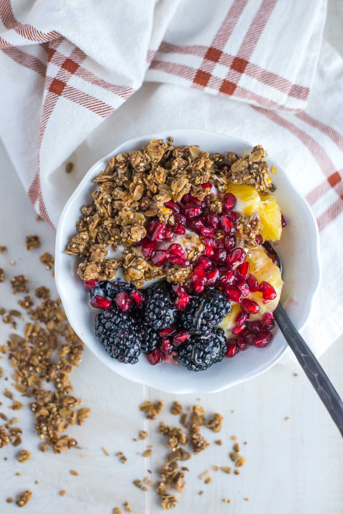 Superfood healthy granola. Loaded with everything nutritious this 10 minute granola is all you need. 