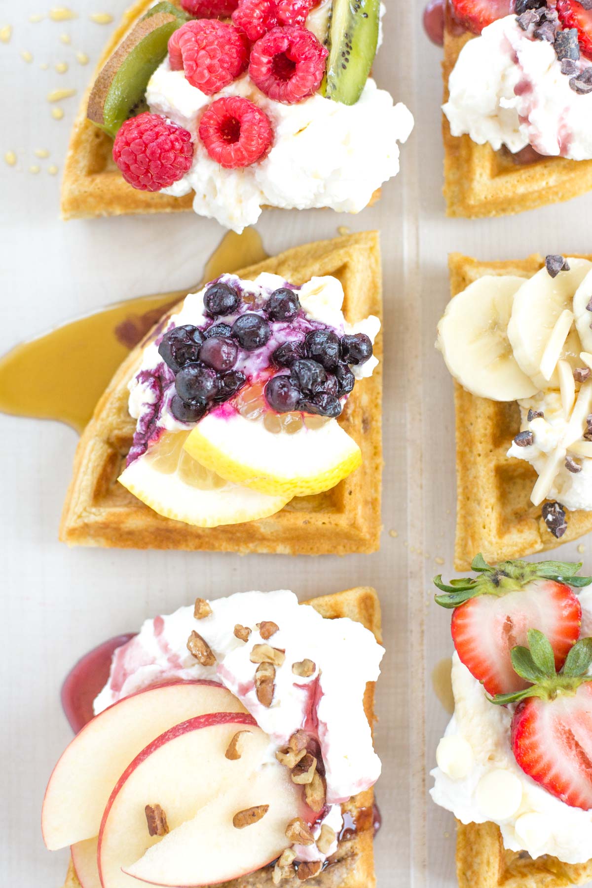 The fastest gluten-free waffles you'll ever make. Five minutes and six pantry staples and breakfast awaits.