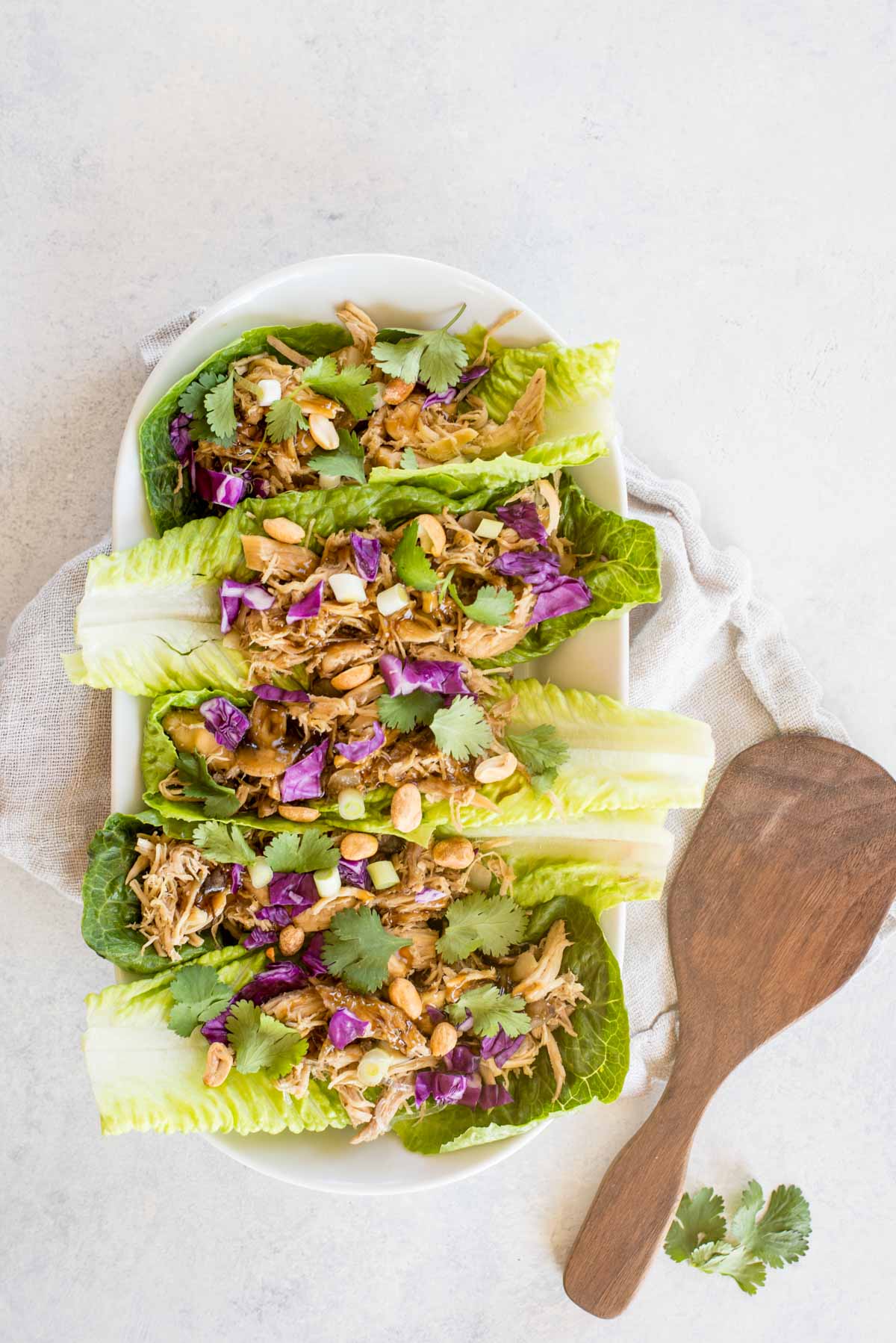 This recipe takes healthy to the next level with flavorful delicious Asian Chicken Lettuce Wraps.
