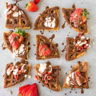 The quick blender protein waffles make the perfect breakfast and spice them up with cinnamon and sugar.