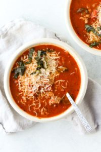 One Pot Healthy Pizza Soup - Simple Roots